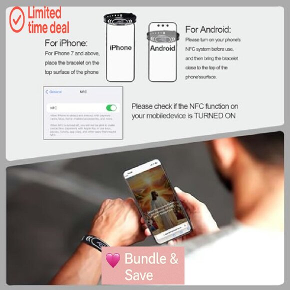 2 Pack Daily Bible Verse Bracelets, Silicone, Waterproof, Inspirational Gifts - Picture 5 of 8